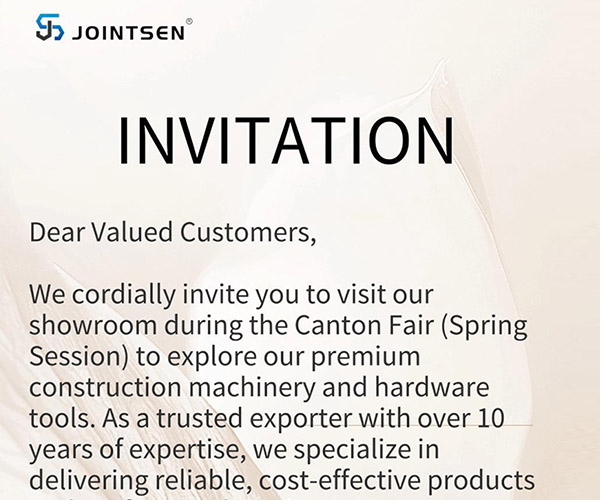 Guangzhou Jointsen Trading Co. , Ltd. เข้าร่วมงาน Canton Fair (ฤดูใบไม้ผลิ) ขอเชิญคุณเยี่ยมชมอย่างจริงใจ!